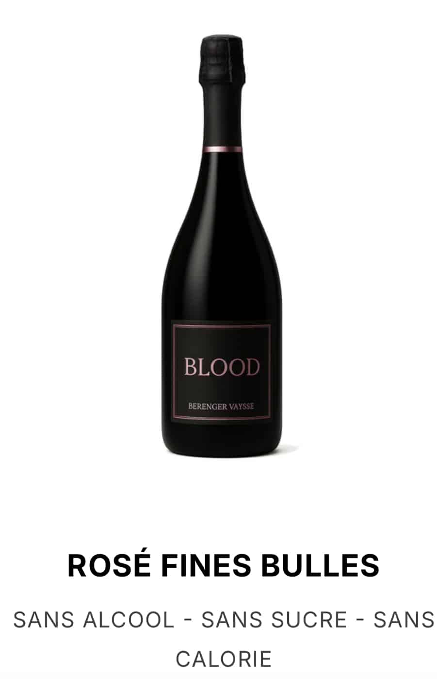 Blood - Rosé Fines Bulles - sans sucre 0% – Image 1